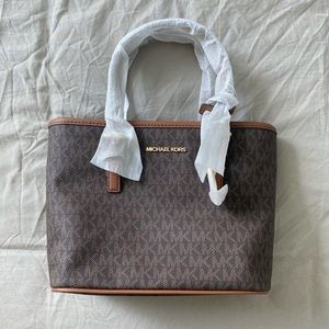 Michael Kors Jet Set Travel Extra Small Logo Top-Zip Tote Bag